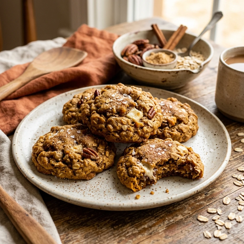 Brown Butter Pumpkin Oatmeal Cookies Recipe