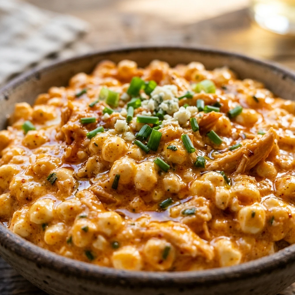 Buffalo Chicken Cottage Cheese Dip