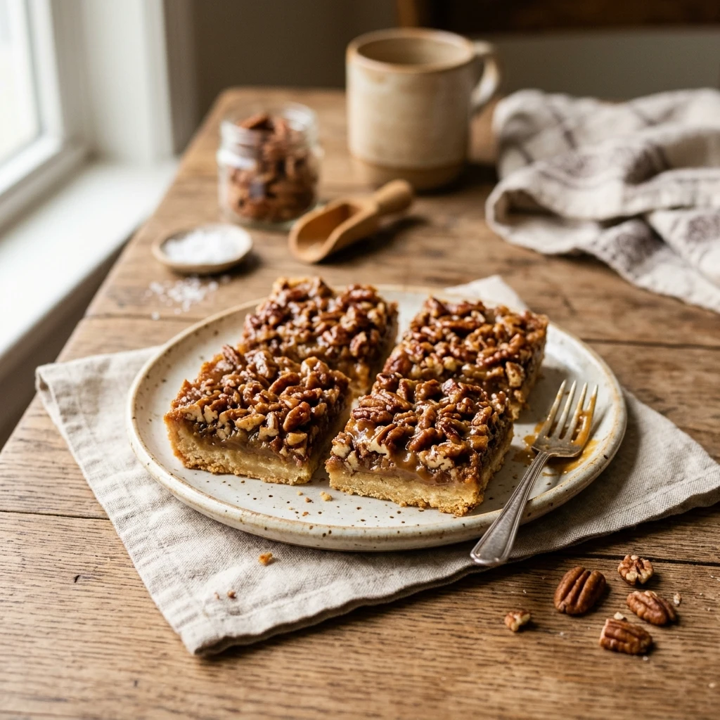 Buttery Pecan Shortbread Bars