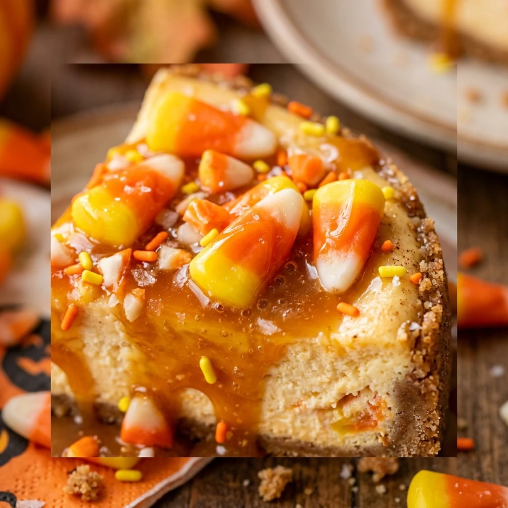 Candy Corn Cheesecake Bars Halloween Recipe
