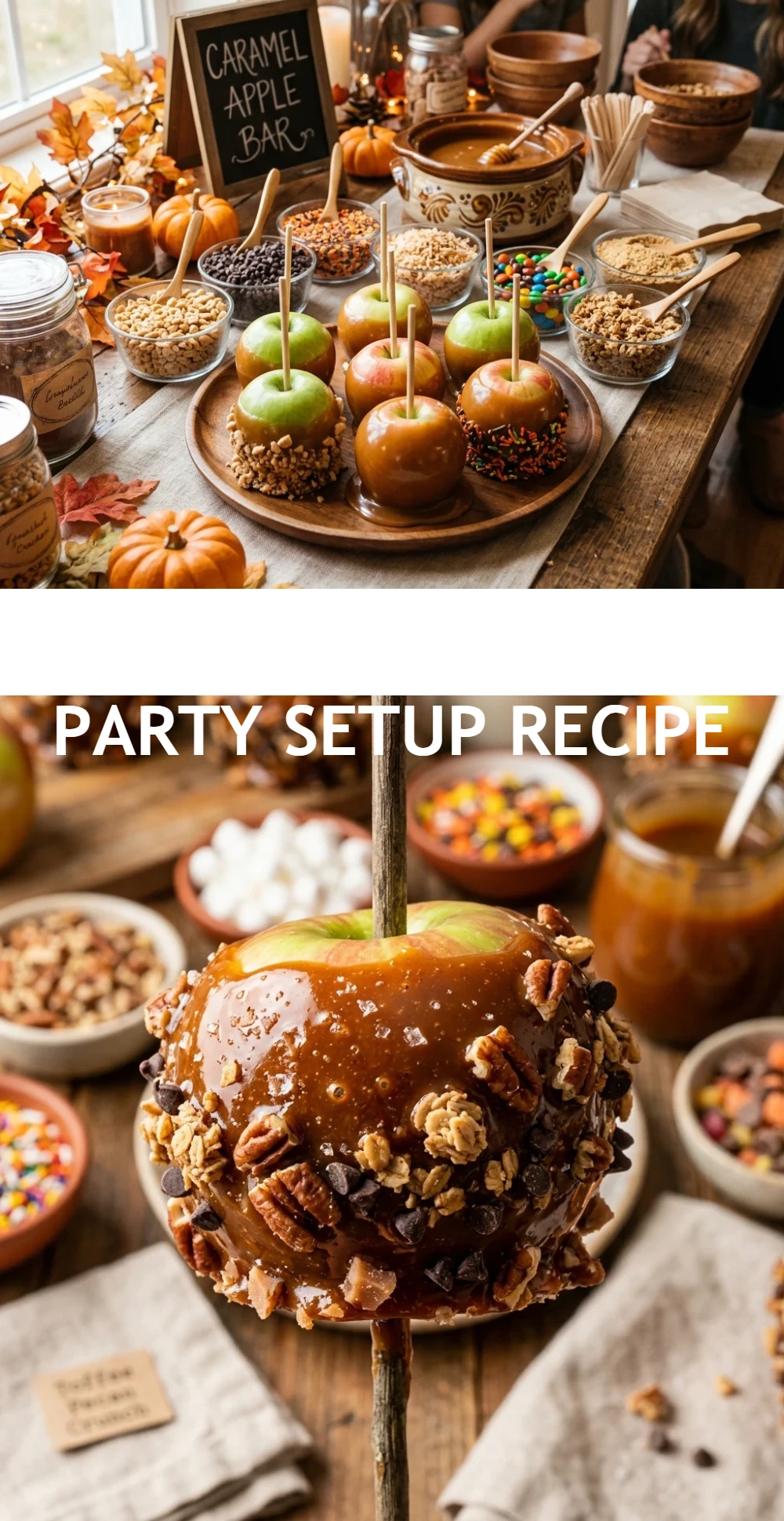 Caramel Apple Bar Party Setup Recipe