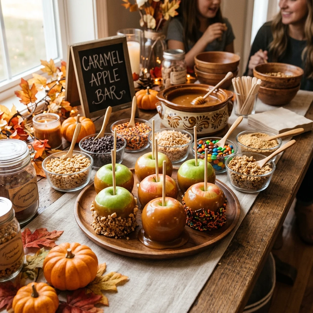 Caramel Apple Bar Party Setup Recipe