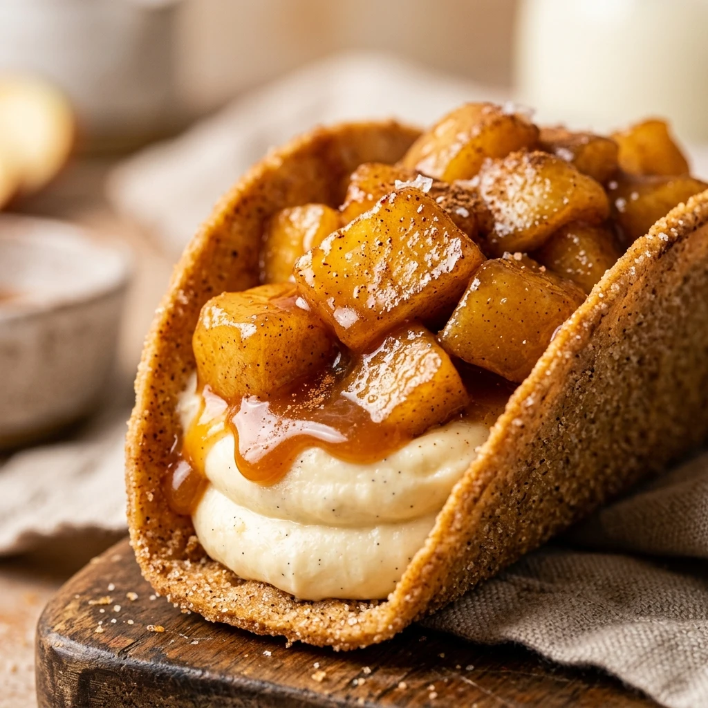Caramel Apple Cheesecake Tacos Recipe