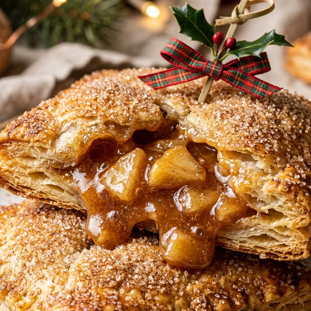 Caramel Apple Christmas Hand Pies with Spiced Sugar