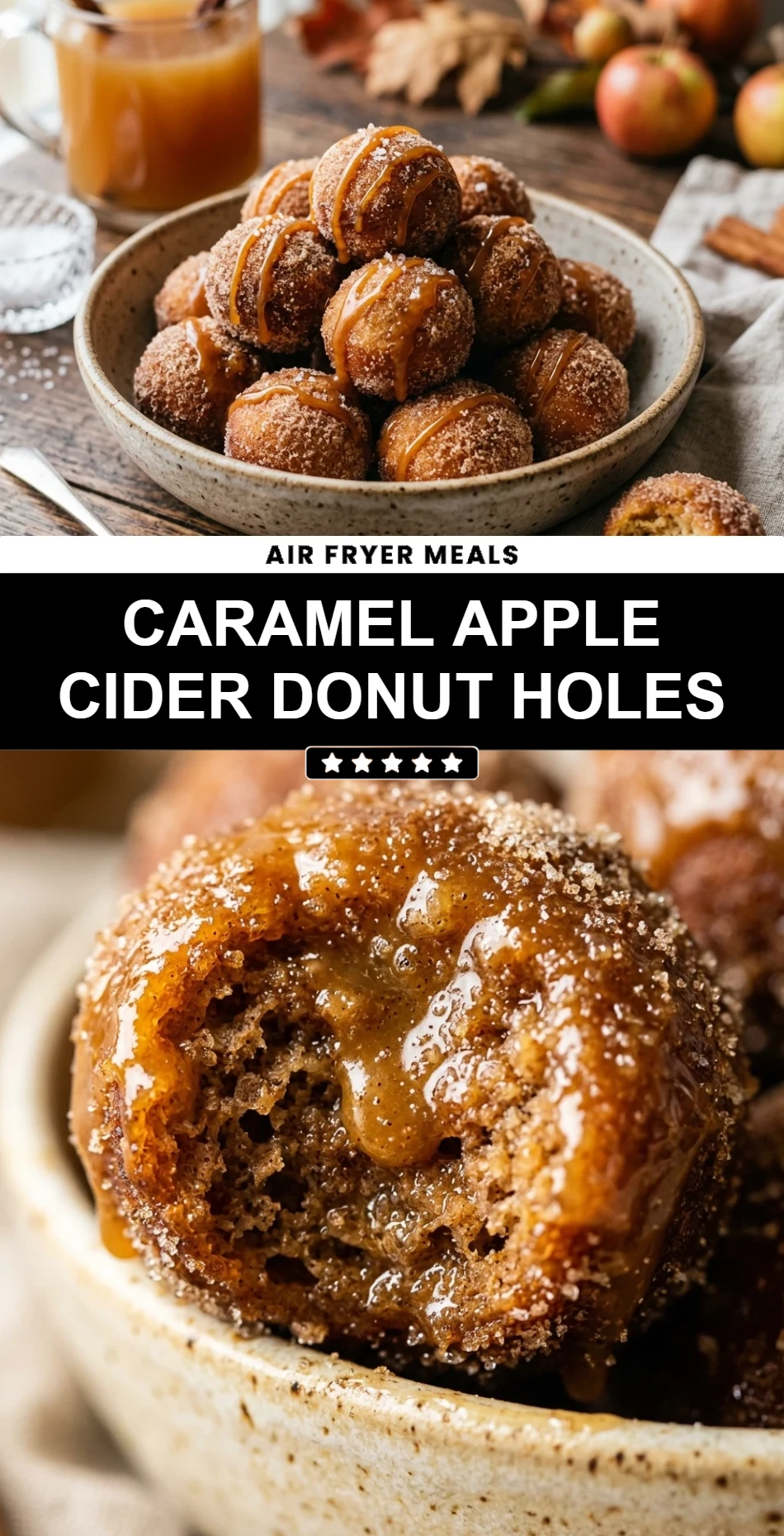 Caramel Apple Cider Donut Holes