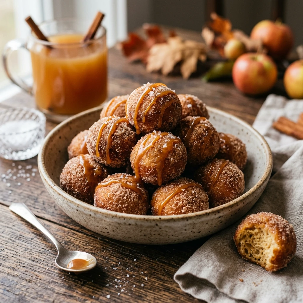 Caramel Apple Cider Donut Holes