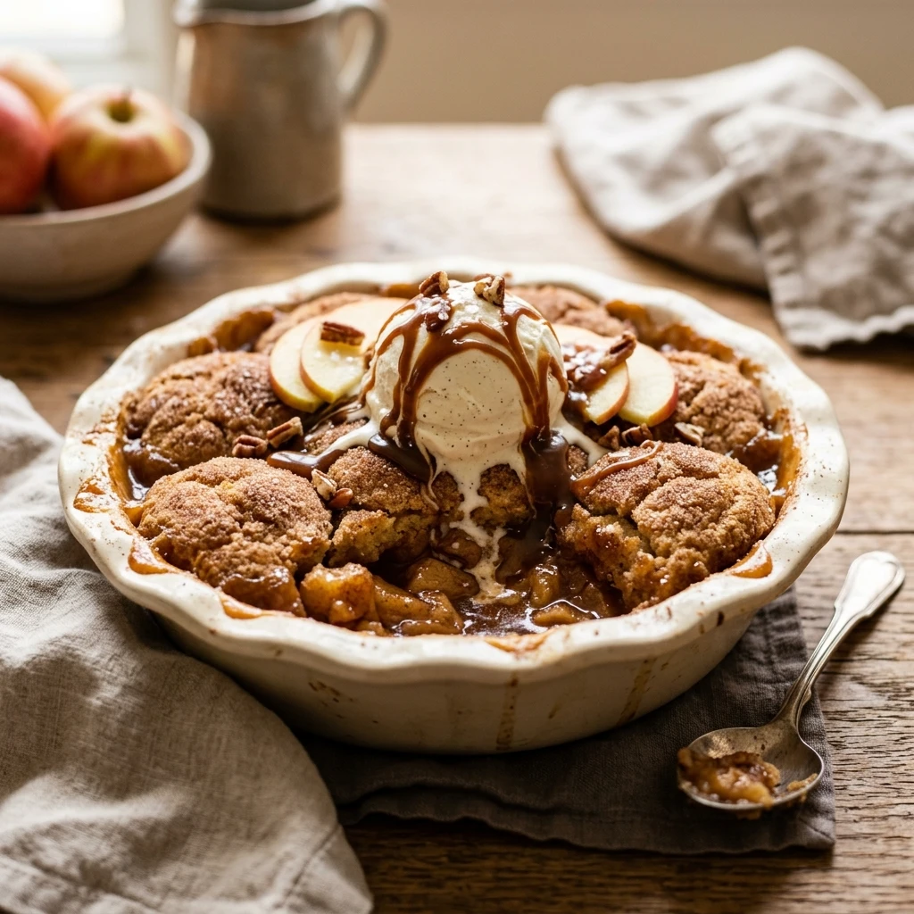 Caramel Apple Snickerdoodle Cobbler Recipe