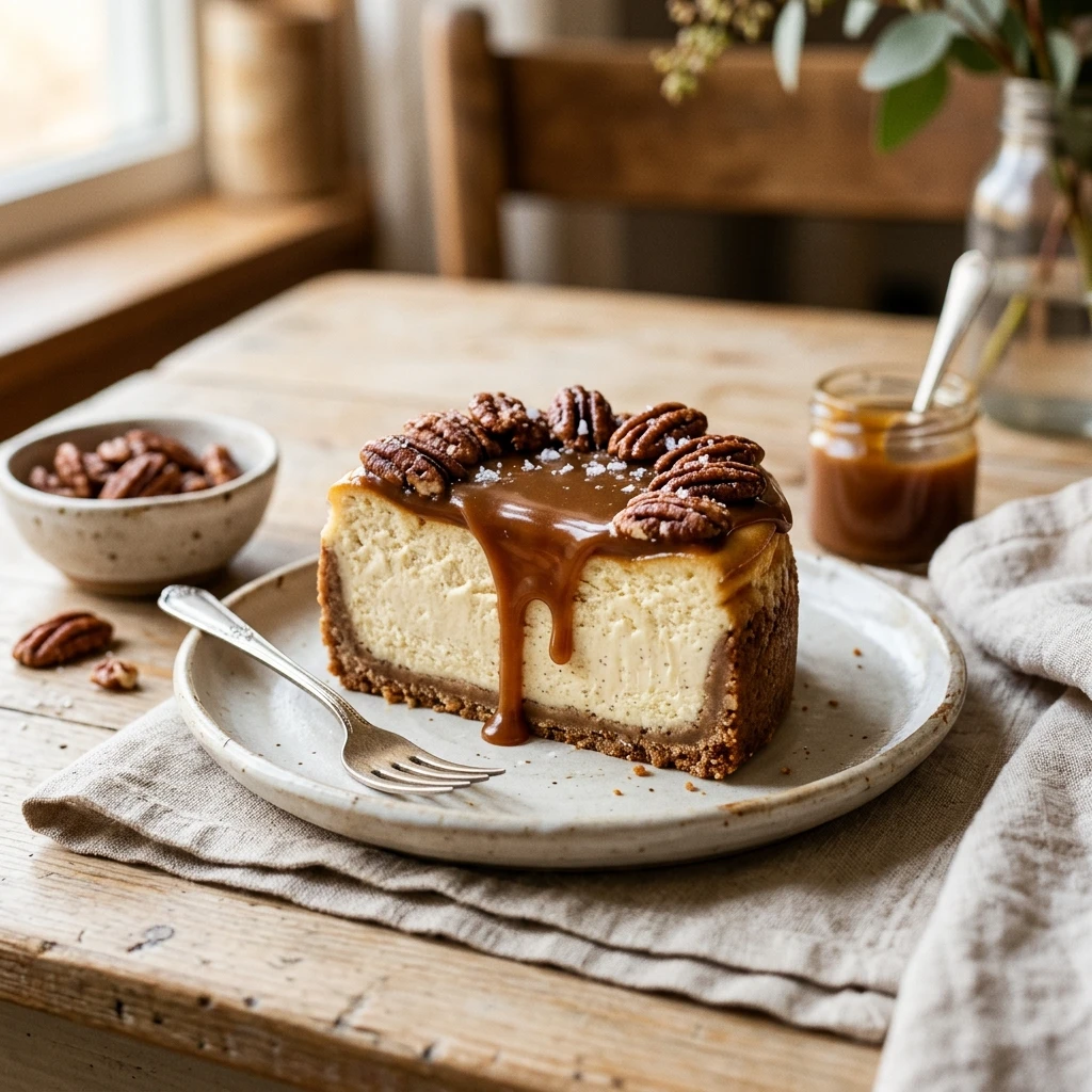 Caramel Pecan Cheesecake
