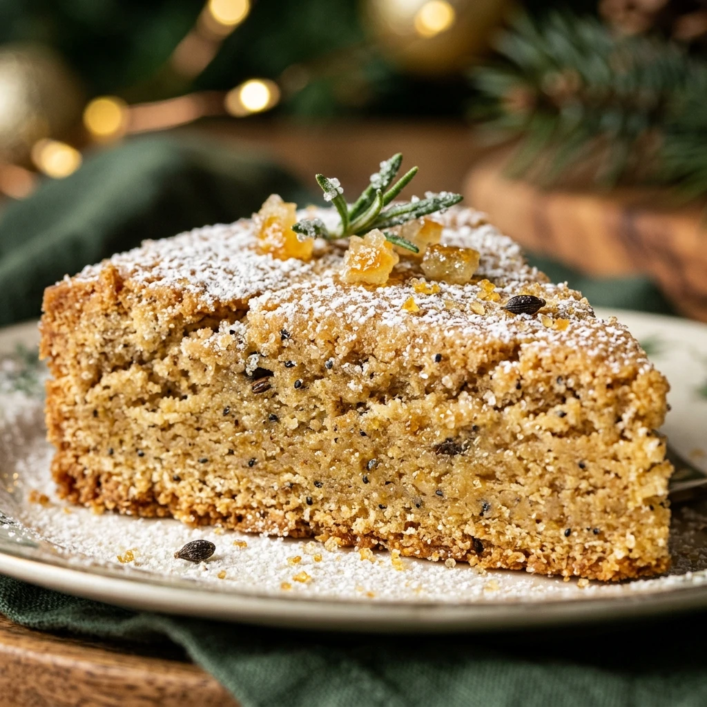 Cardamom Spiced Christmas Shortbread Wedges