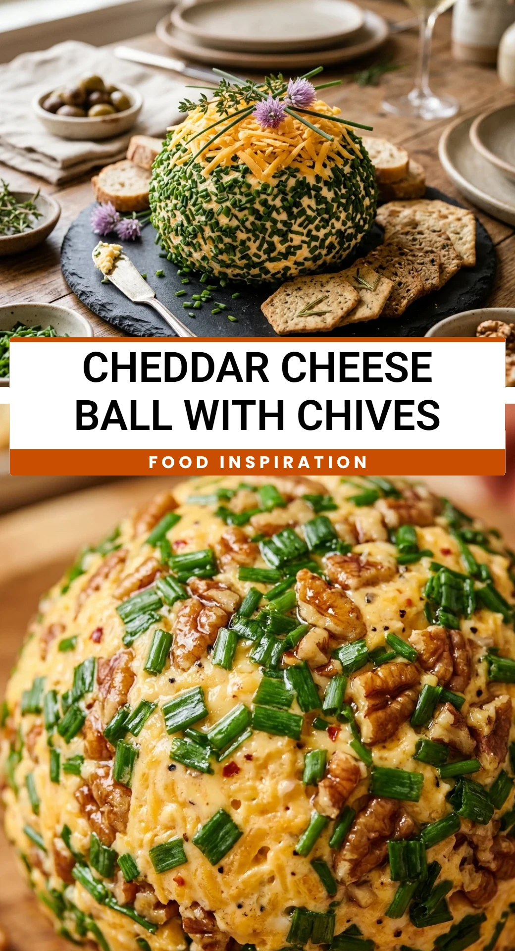 Cheddar Cheese Ball With Chives