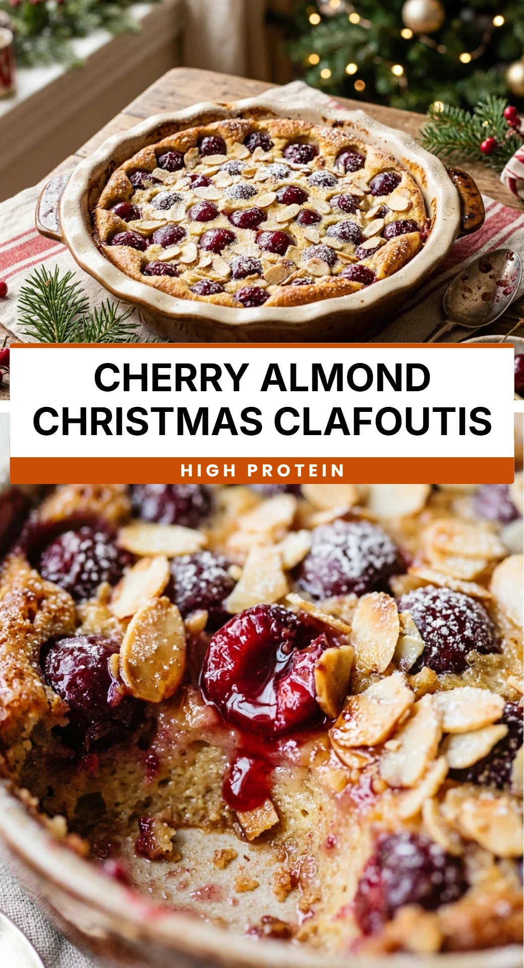 Cherry Almond Christmas Clafoutis