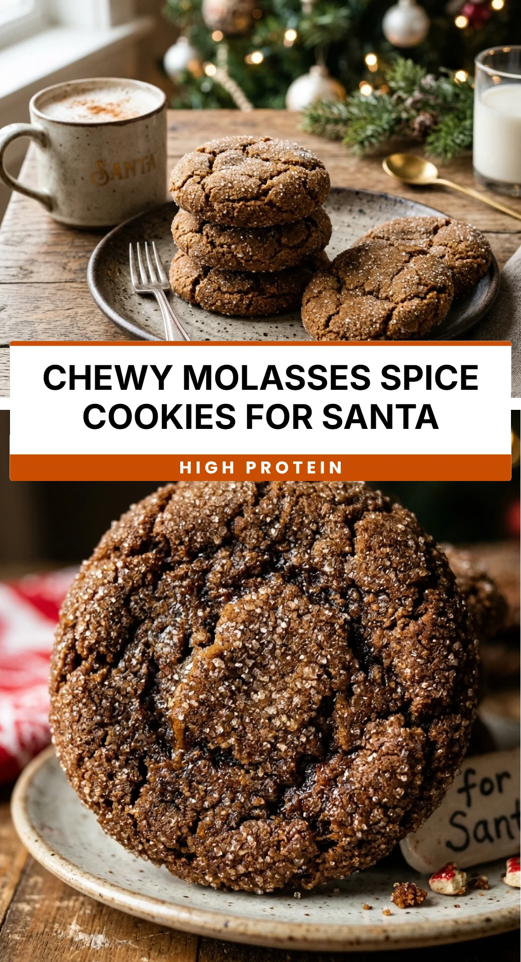 Chewy Molasses Spice Cookies for Santa