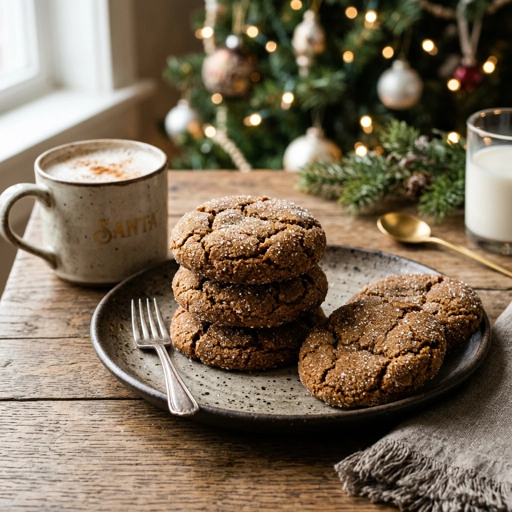 Chewy Molasses Spice Cookies for Santa