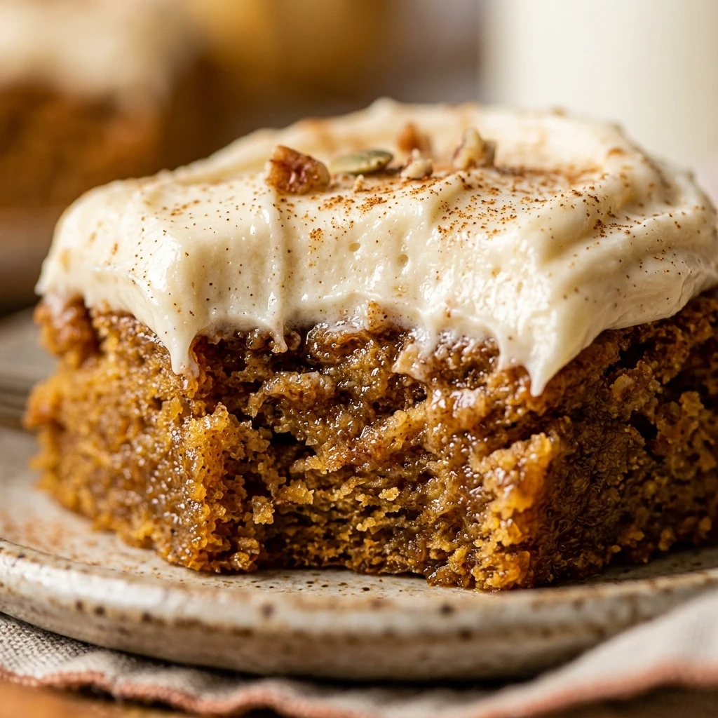 Chewy Pumpkin Bars With Cream Cheese Frosting
