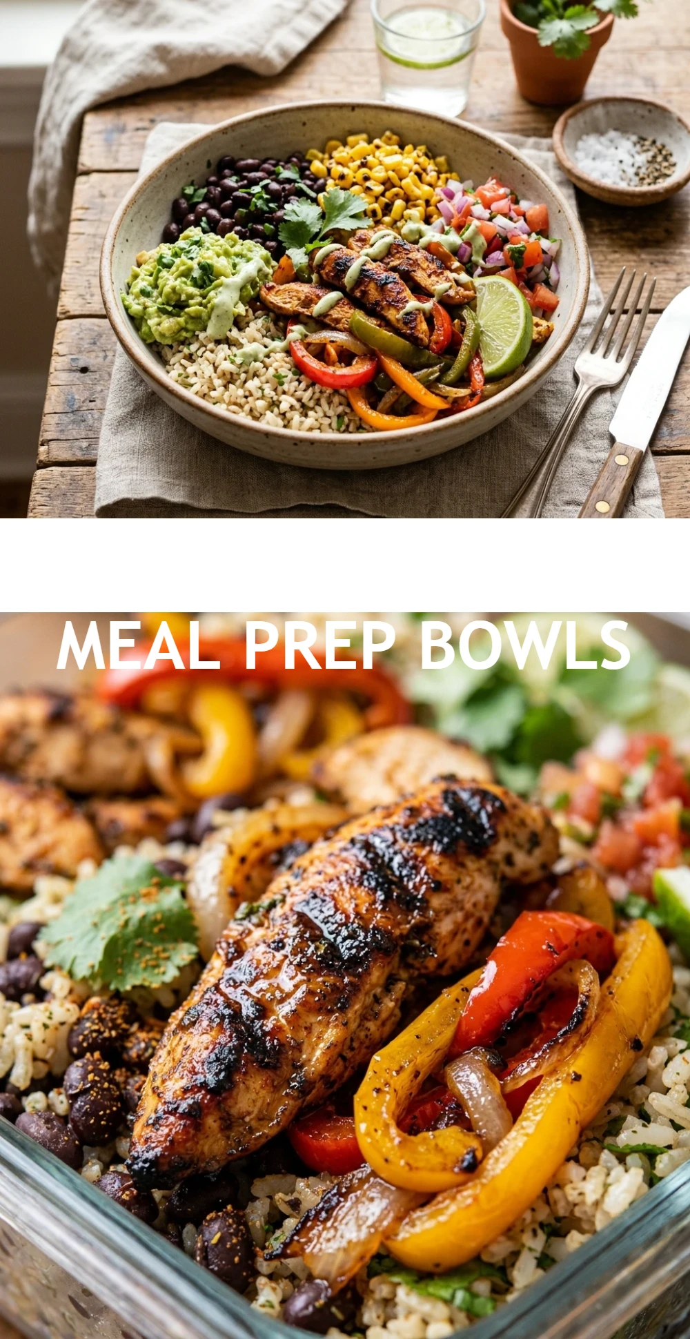 Chicken Fajita Meal Prep Bowls