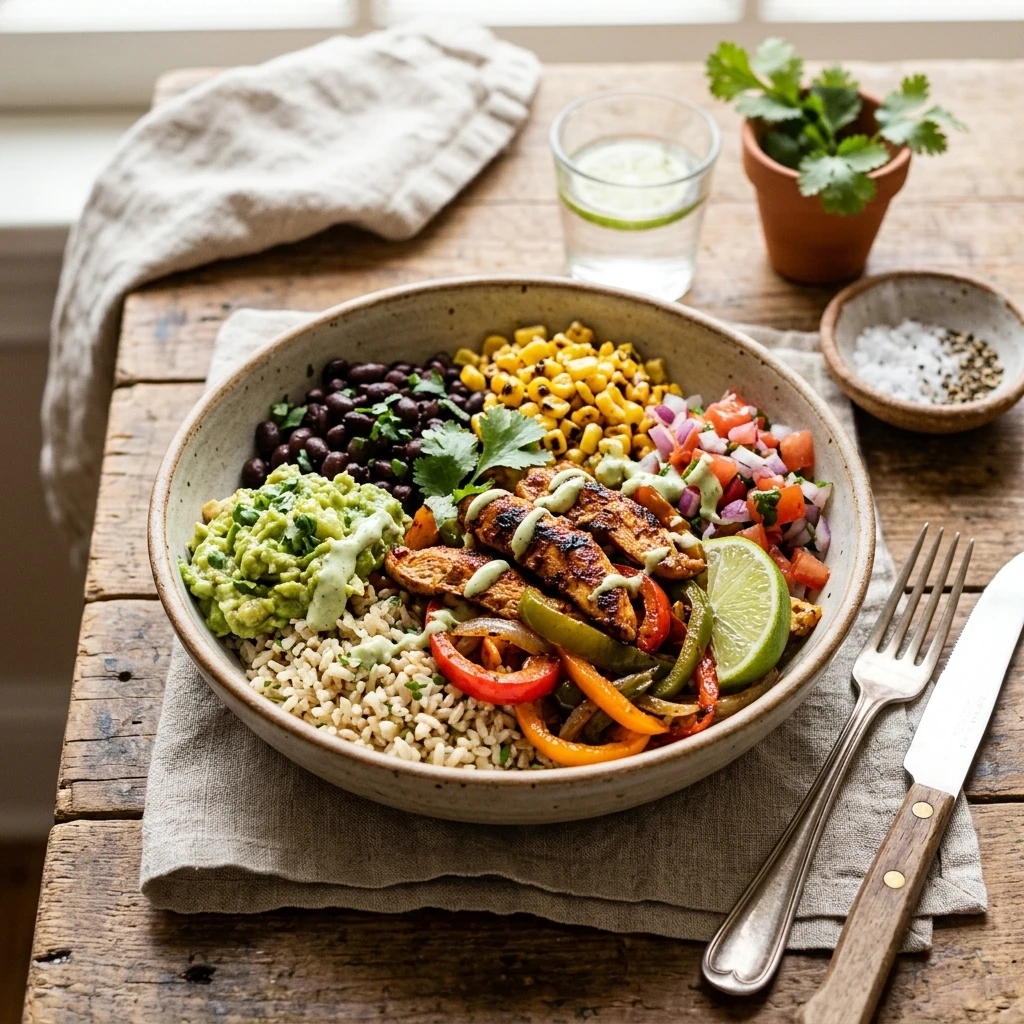 Chicken Fajita Meal Prep Bowls