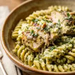 Chicken Pesto Cottage Cheese Pasta