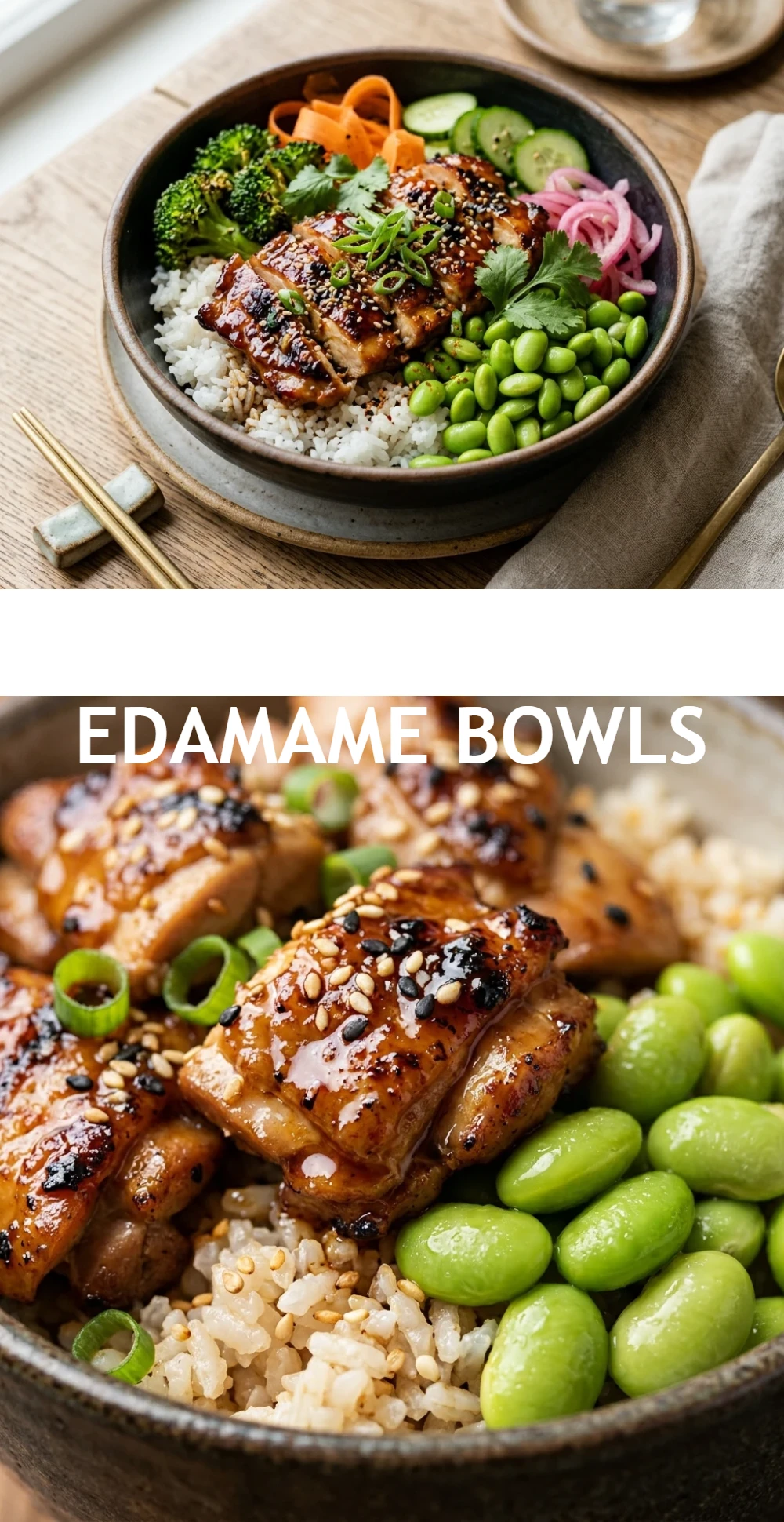 Chicken Teriyaki Edamame Bowls