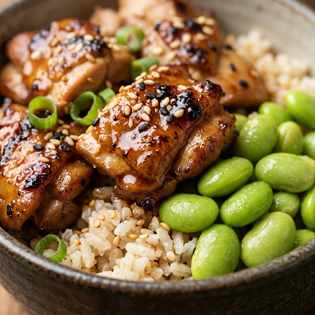 Chicken Teriyaki Edamame Bowls