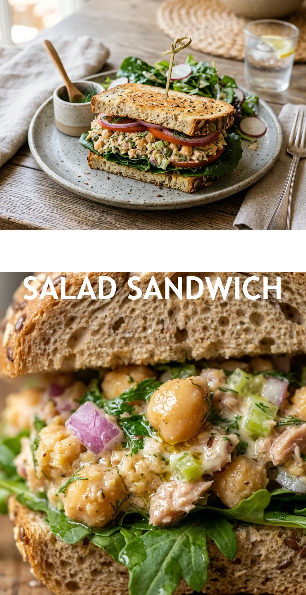 Chickpea Tuna Salad Sandwich
