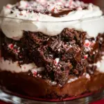 Chocolate Peppermint Trifle with Crumbled Brownies