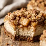 Cinnamon Apple Crisp Cheesecake Bars