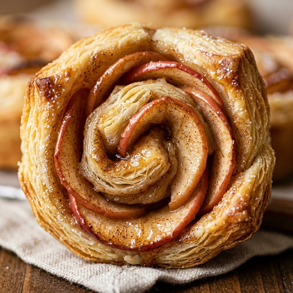 Cinnamon Apple Puff Pastry Roses Recipe