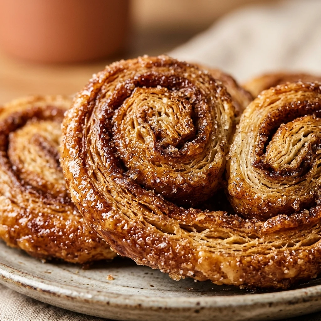 Cinnamon Spice Palmiers with Rough Puff Pastry