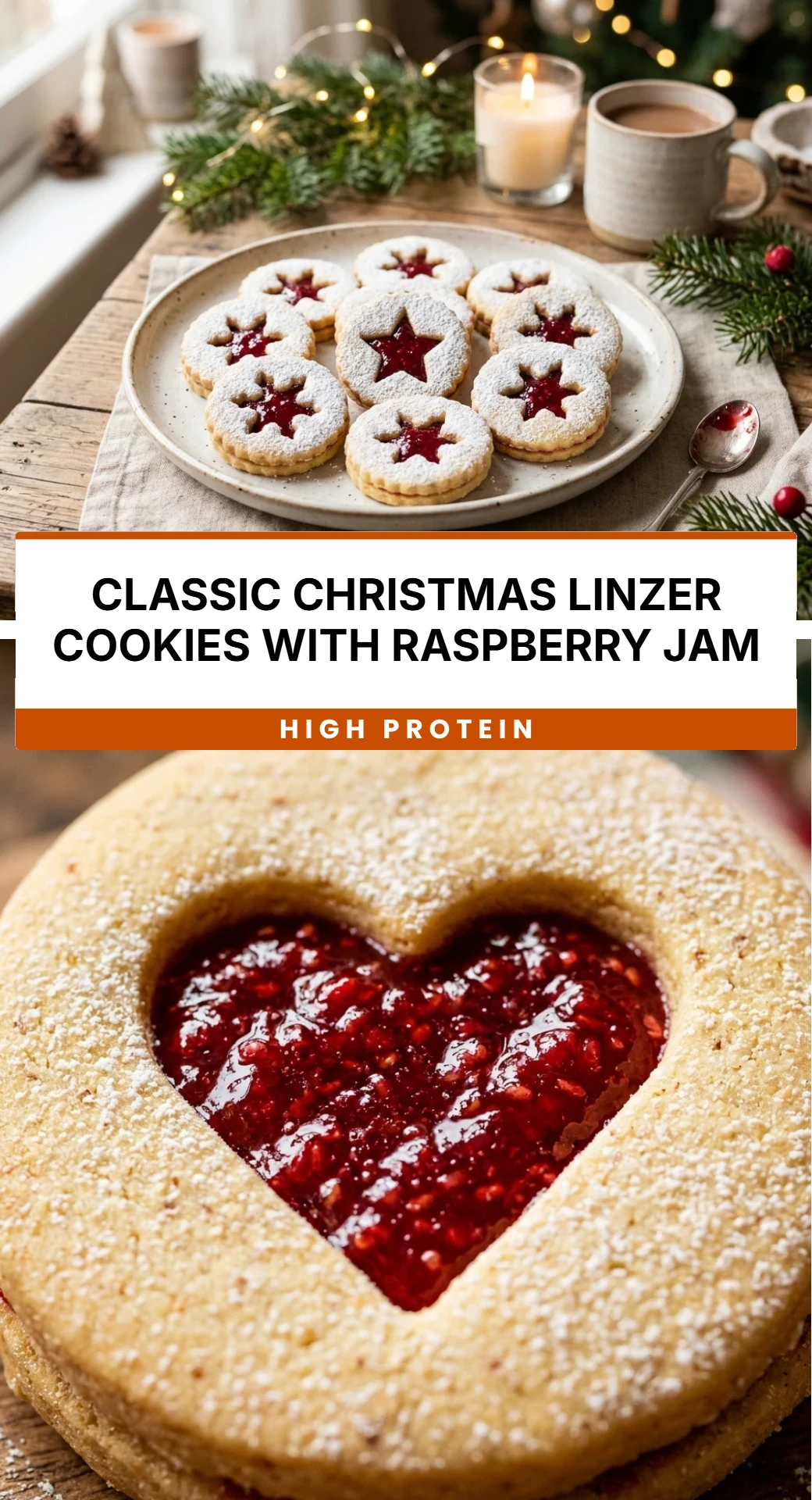 Classic Christmas Linzer Cookies with Raspberry Jam