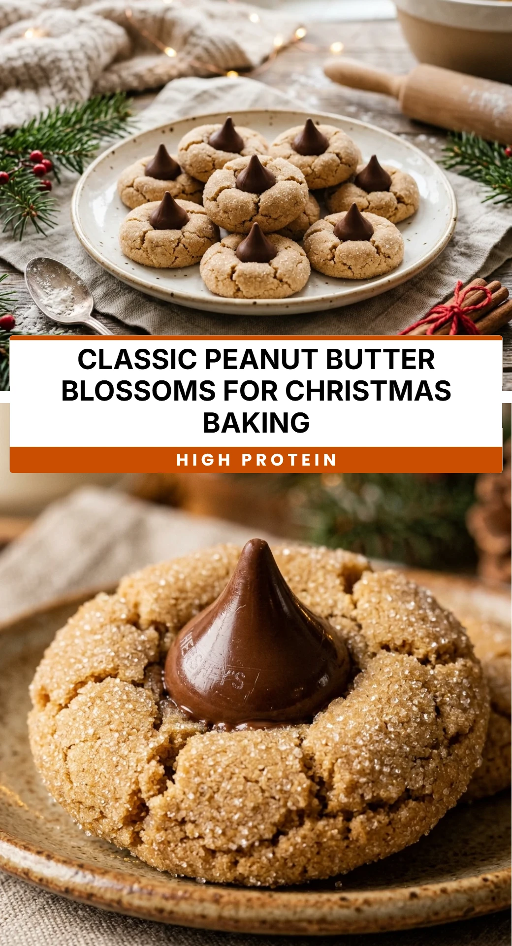 Classic Peanut Butter Blossoms for Christmas Baking