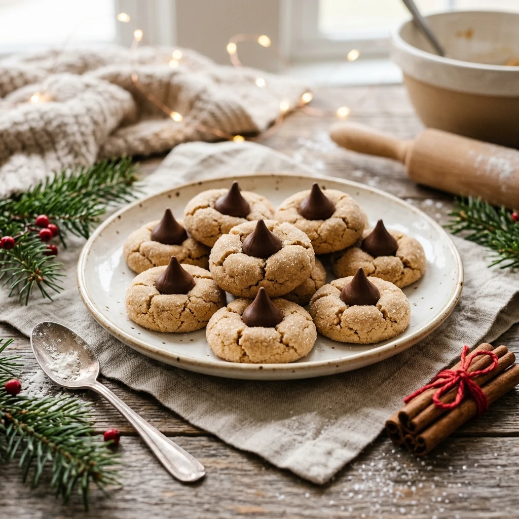 Classic Peanut Butter Blossoms for Christmas Baking