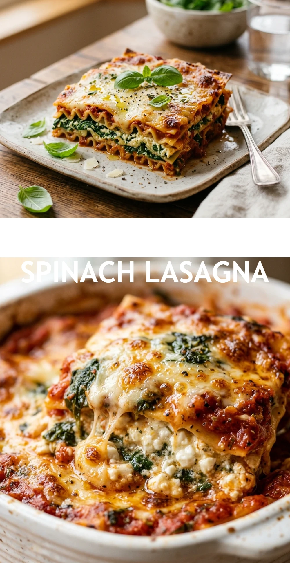 Cottage Cheese Spinach Lasagna