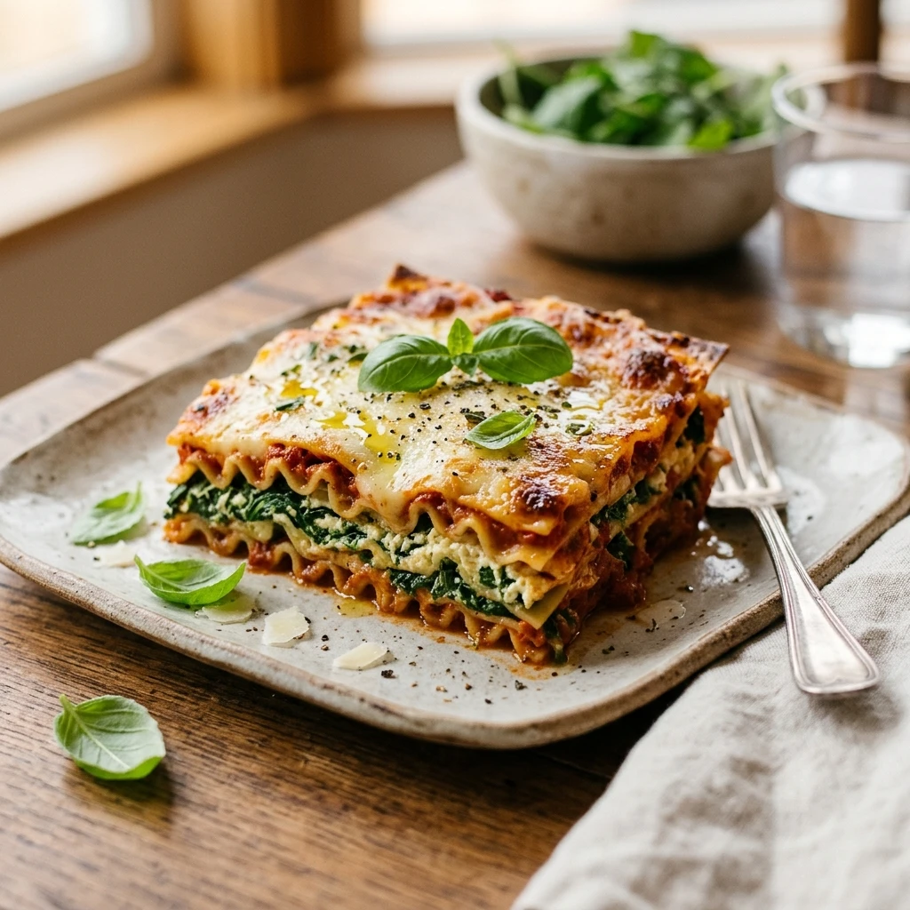 Cottage Cheese Spinach Lasagna