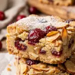 Cranberry Almond Christmas Shortbread Bars