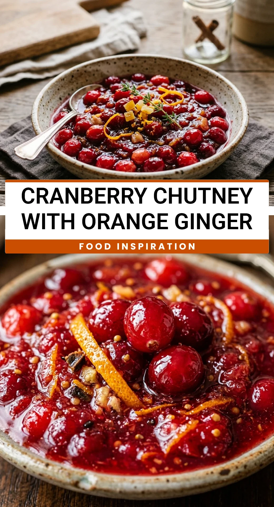 Cranberry Chutney With Orange Ginger