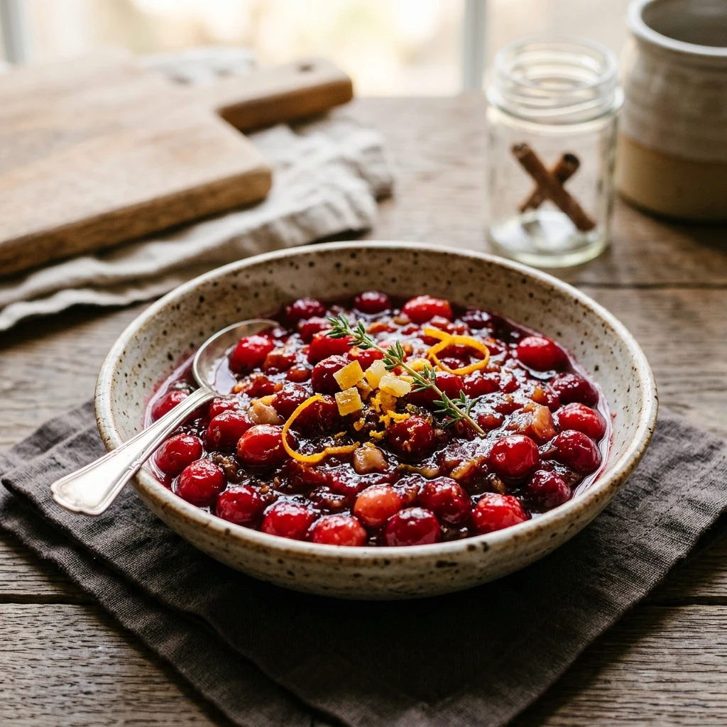 Cranberry Chutney With Orange Ginger