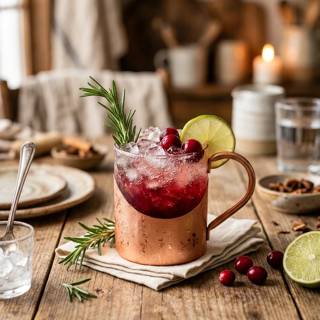 Cranberry Mule Mocktail