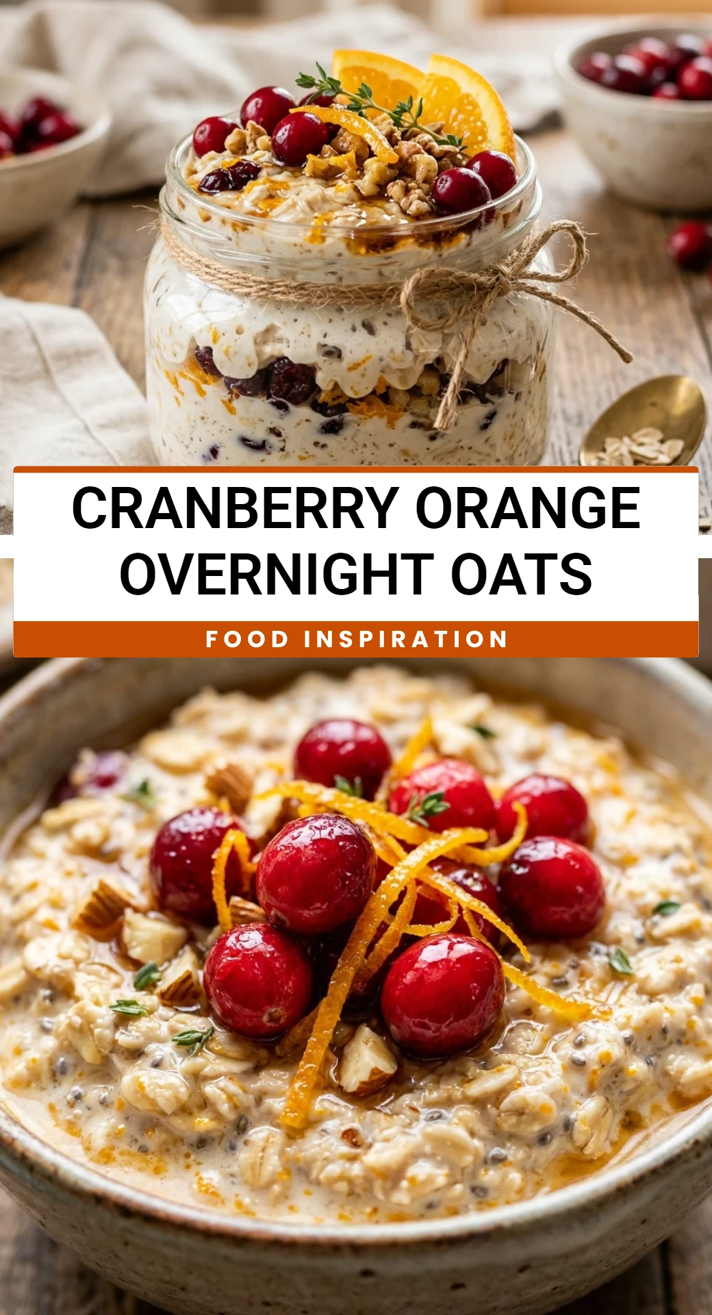 Cranberry Orange Overnight Oats