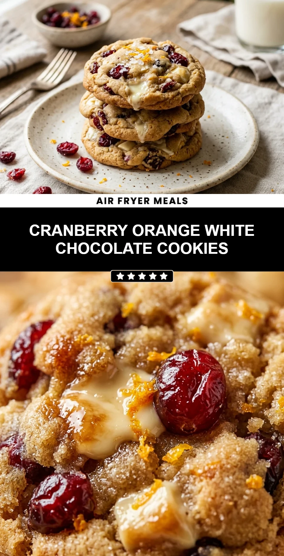 Cranberry Orange White Chocolate Cookies