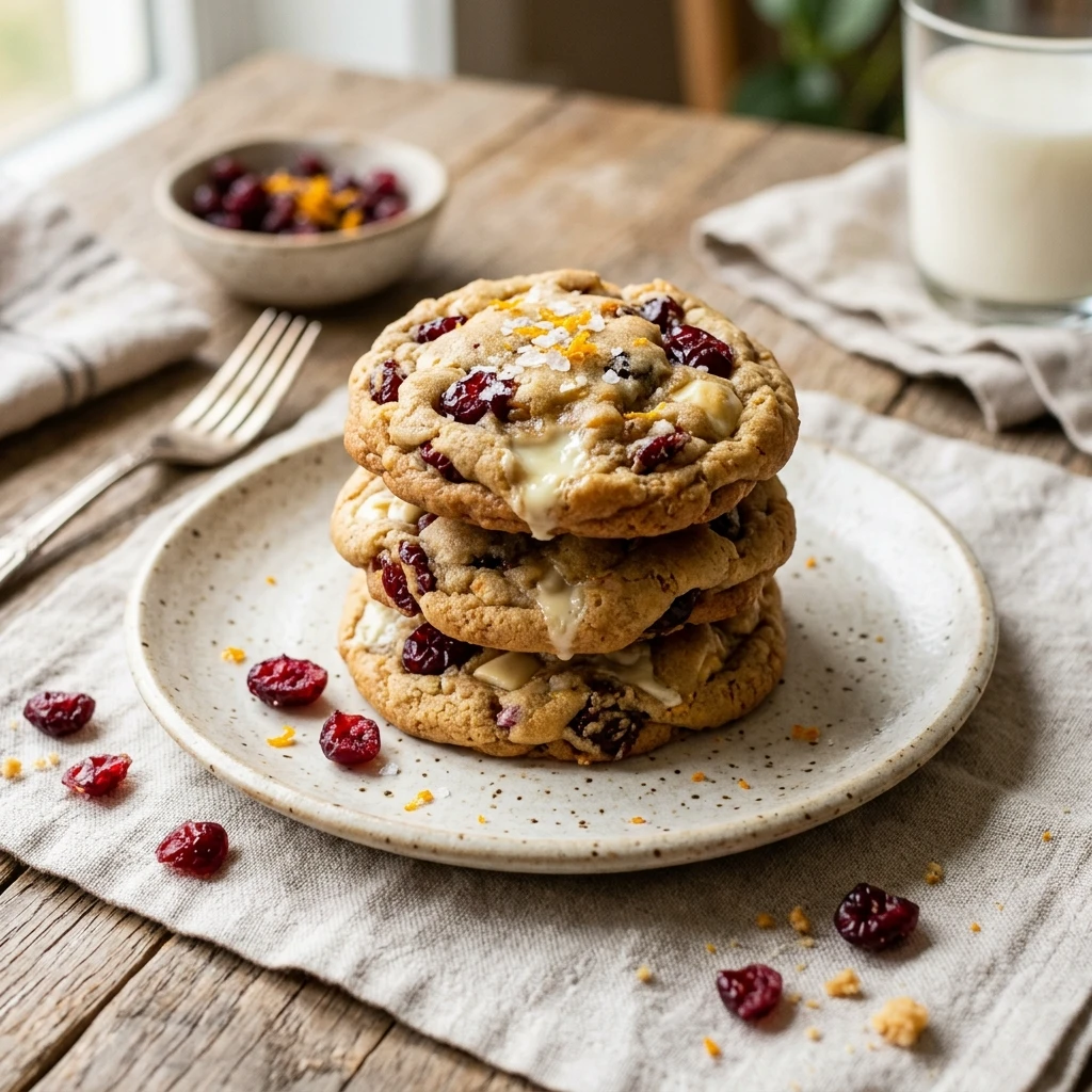 Cranberry Orange White Chocolate Cookies