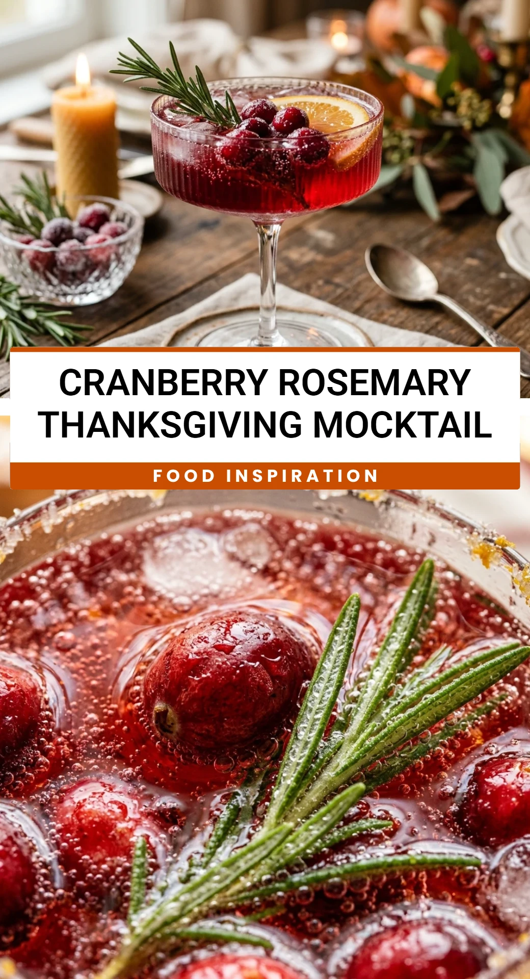 Cranberry Rosemary Thanksgiving Mocktail
