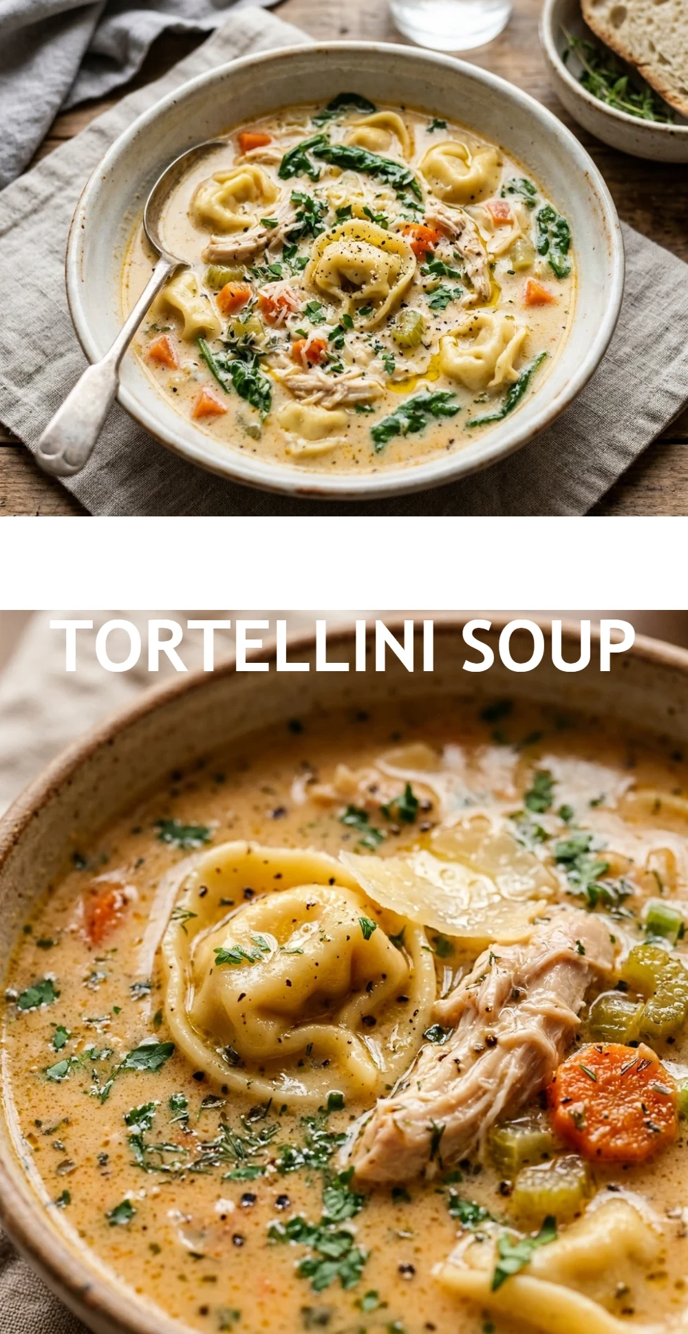 Creamy Chicken Tortellini Soup