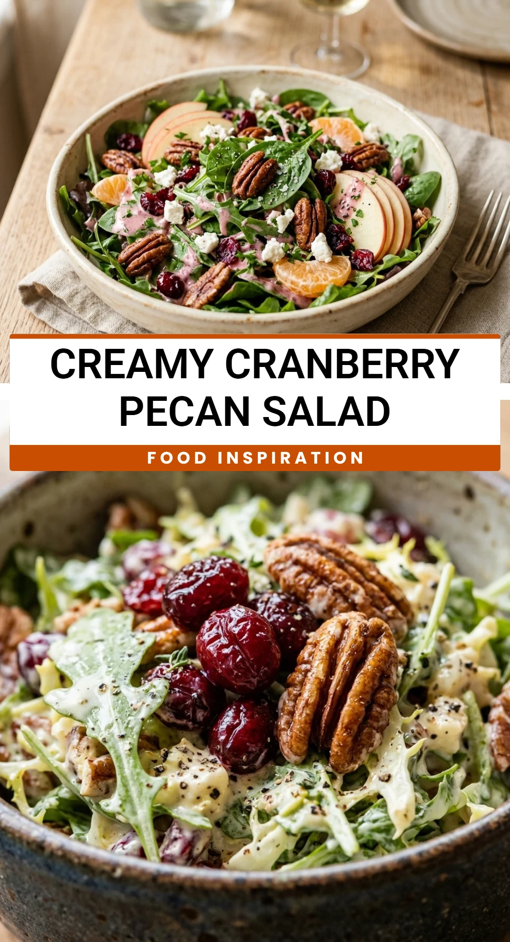 Creamy Cranberry Pecan Salad