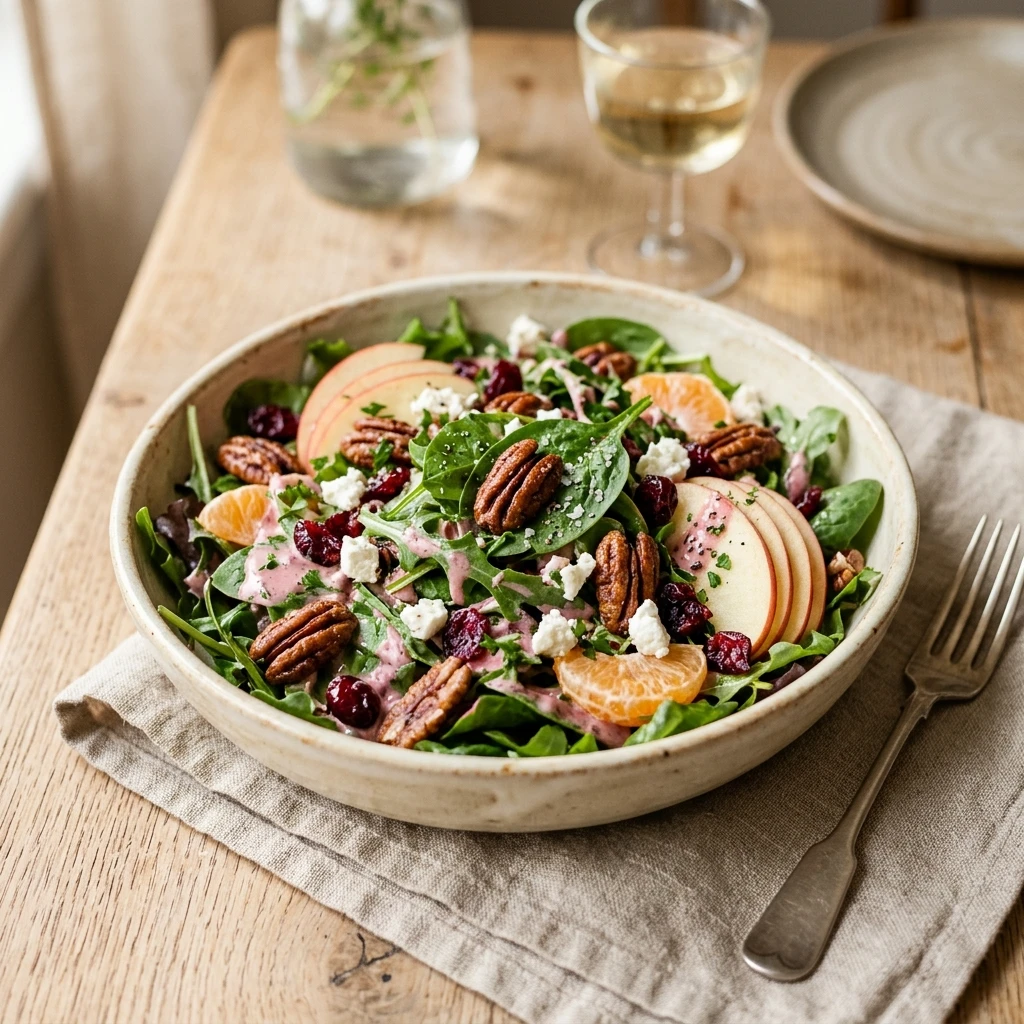 Creamy Cranberry Pecan Salad