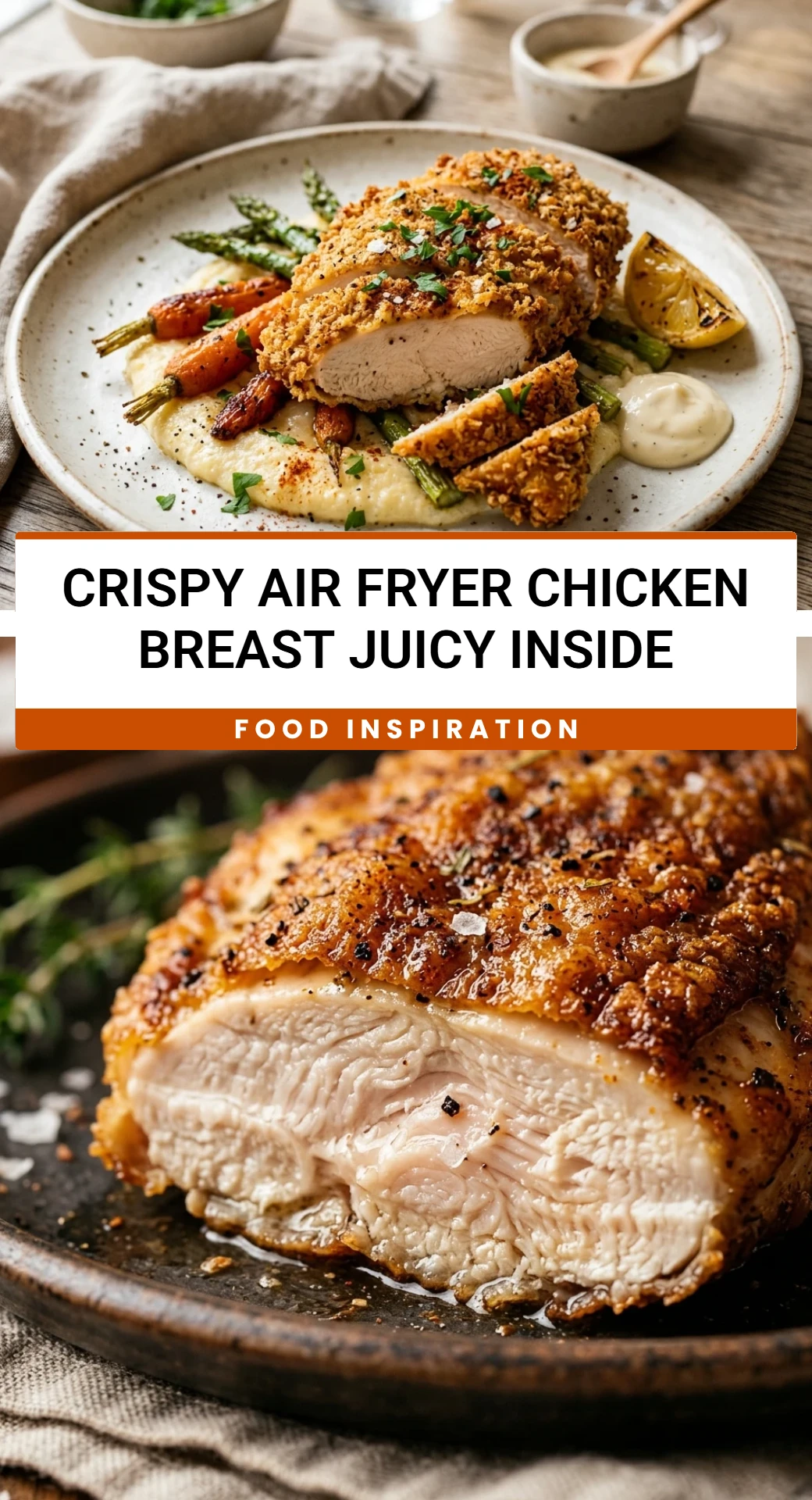 Crispy Air Fryer Chicken Breast Juicy Inside