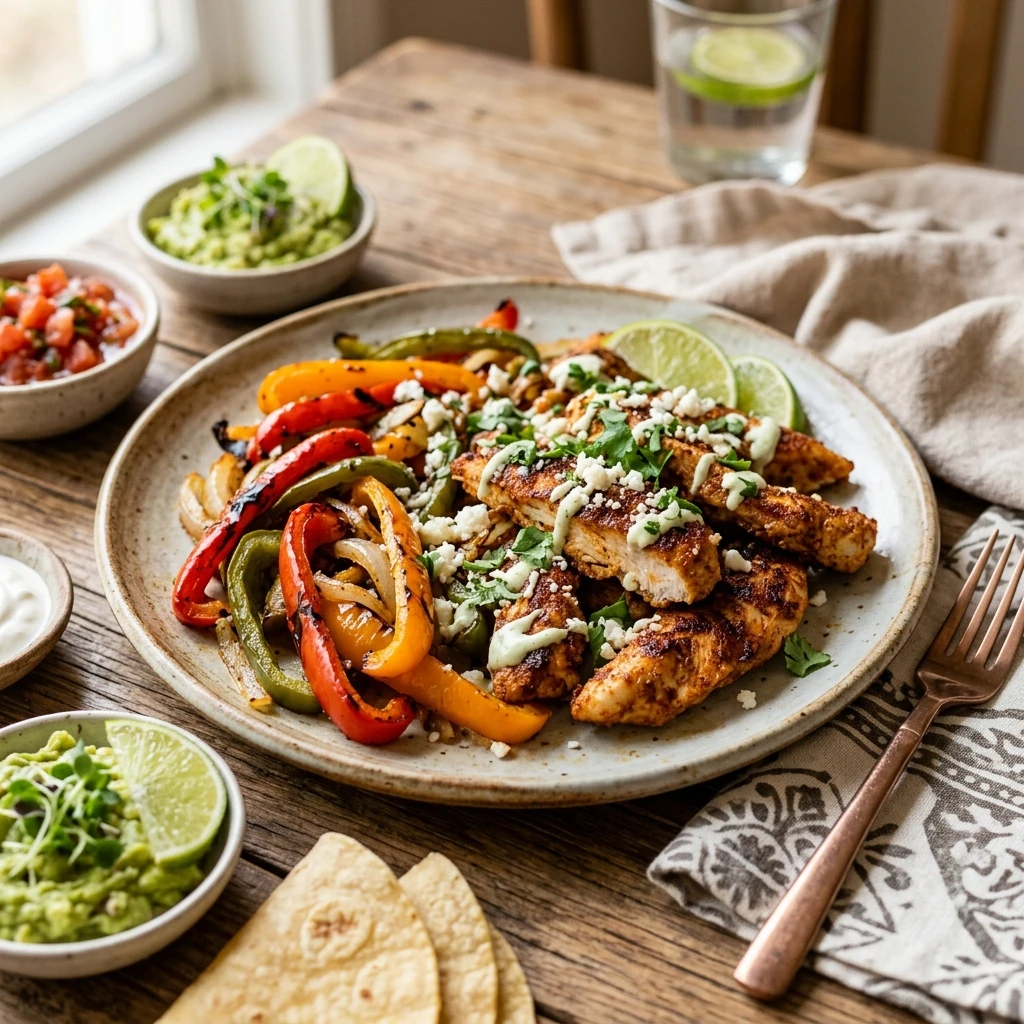 Crispy Air Fryer Chicken Fajitas