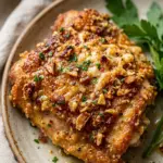 Crispy Air Fryer Garlic Parmesan Chicken Thighs