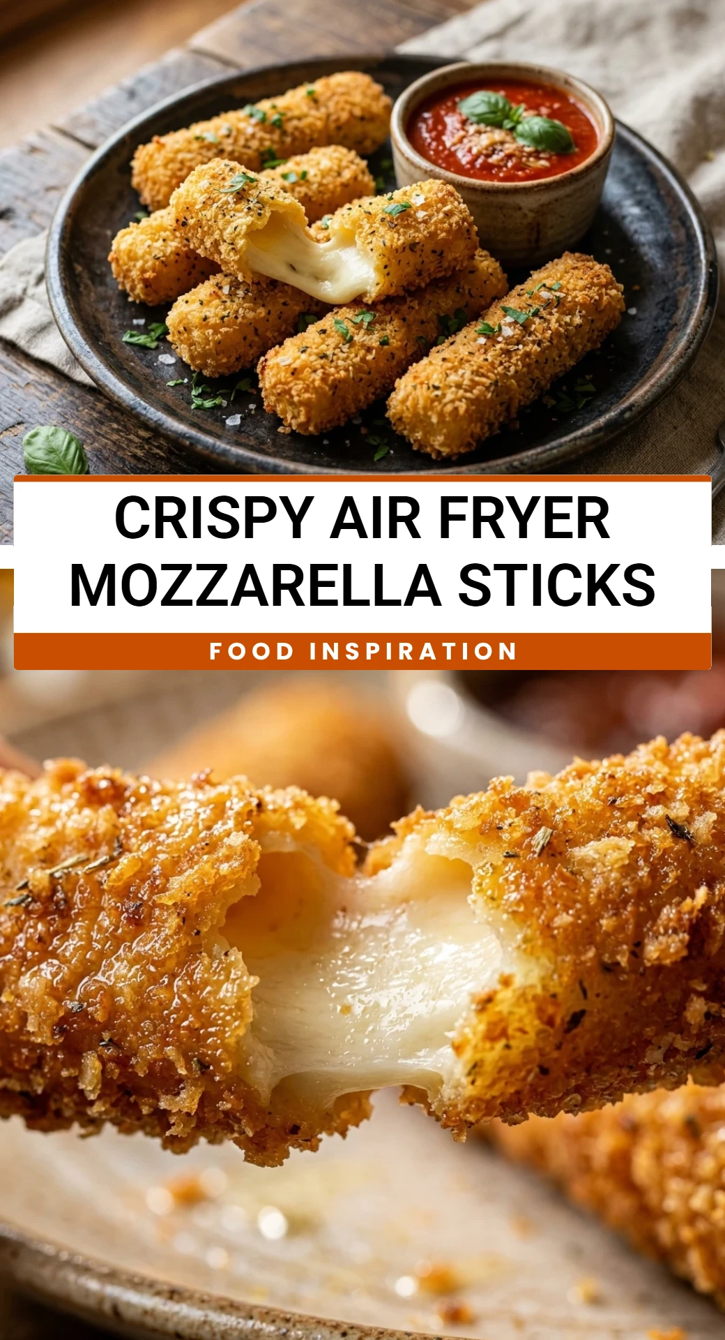 Crispy Air Fryer Mozzarella Sticks