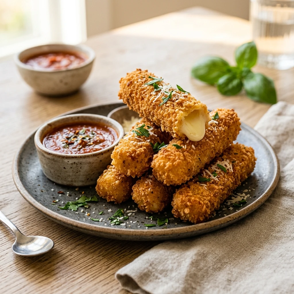 Crispy Air Fryer Mozzarella Sticks