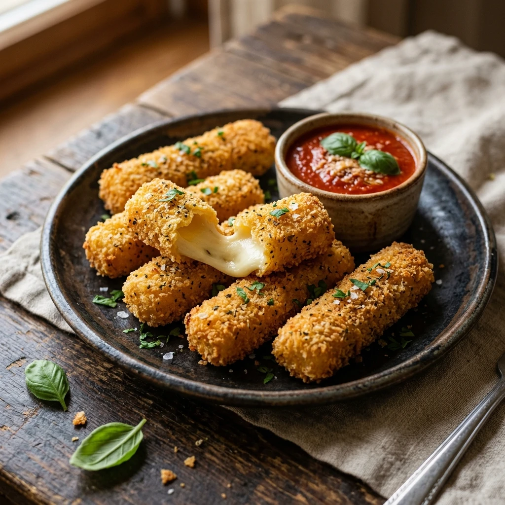 Crispy Air Fryer Mozzarella Sticks